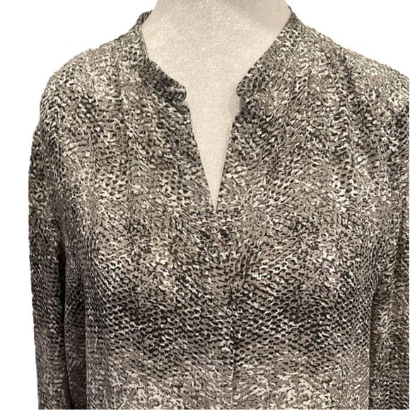Hilary Radley M long sleeved dress with drawstring waist in snakeskin like print - Picture 2 of 9